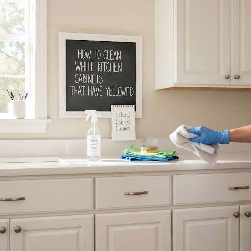 How to Clean White Kitchen Cabinets That Have Yellowed | Restore Their Shine Easily