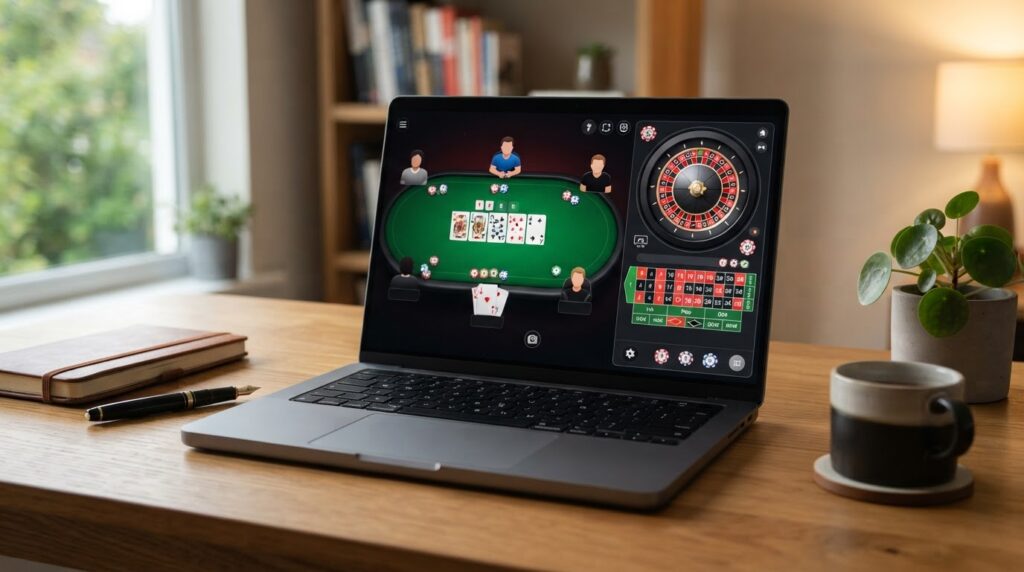 Khám Phá Casino Trực Tuyến: Xu Hướng Giải Trí Hiện Đại Giao diện trải nghiệm casino trực tuyến hiện đại trên máy tính