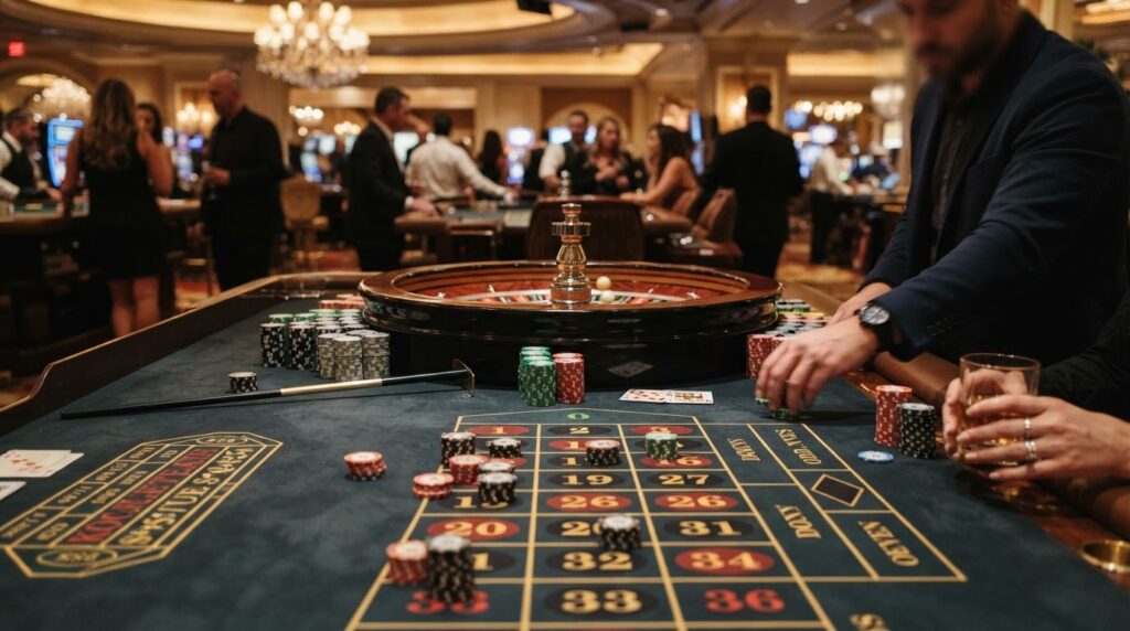 Casino con Crypto: Termini, Bonus e Condizioni da Controllare โต๊ะเกมคาสิโนออนไลน์ที่มีชิปการเดิมพัน ไพ่ และวงล้อรูเล็ต
