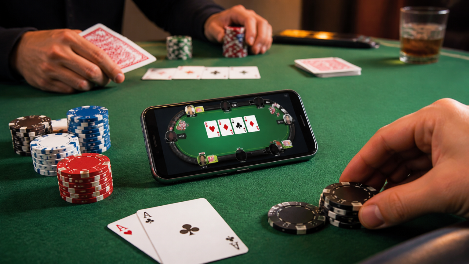 Malaysia Poker Online: A Practical Guide for Players Poker chips, cards, and phone showing online poker